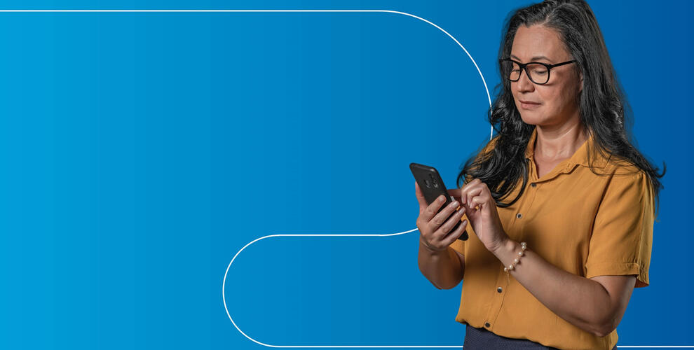 Texto alternativo: Solicite a segunda via da sua conta pelo aplicativo.