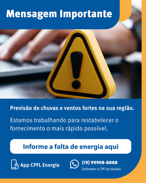 Texto alternativo Comunique sua falta de energia aqui!